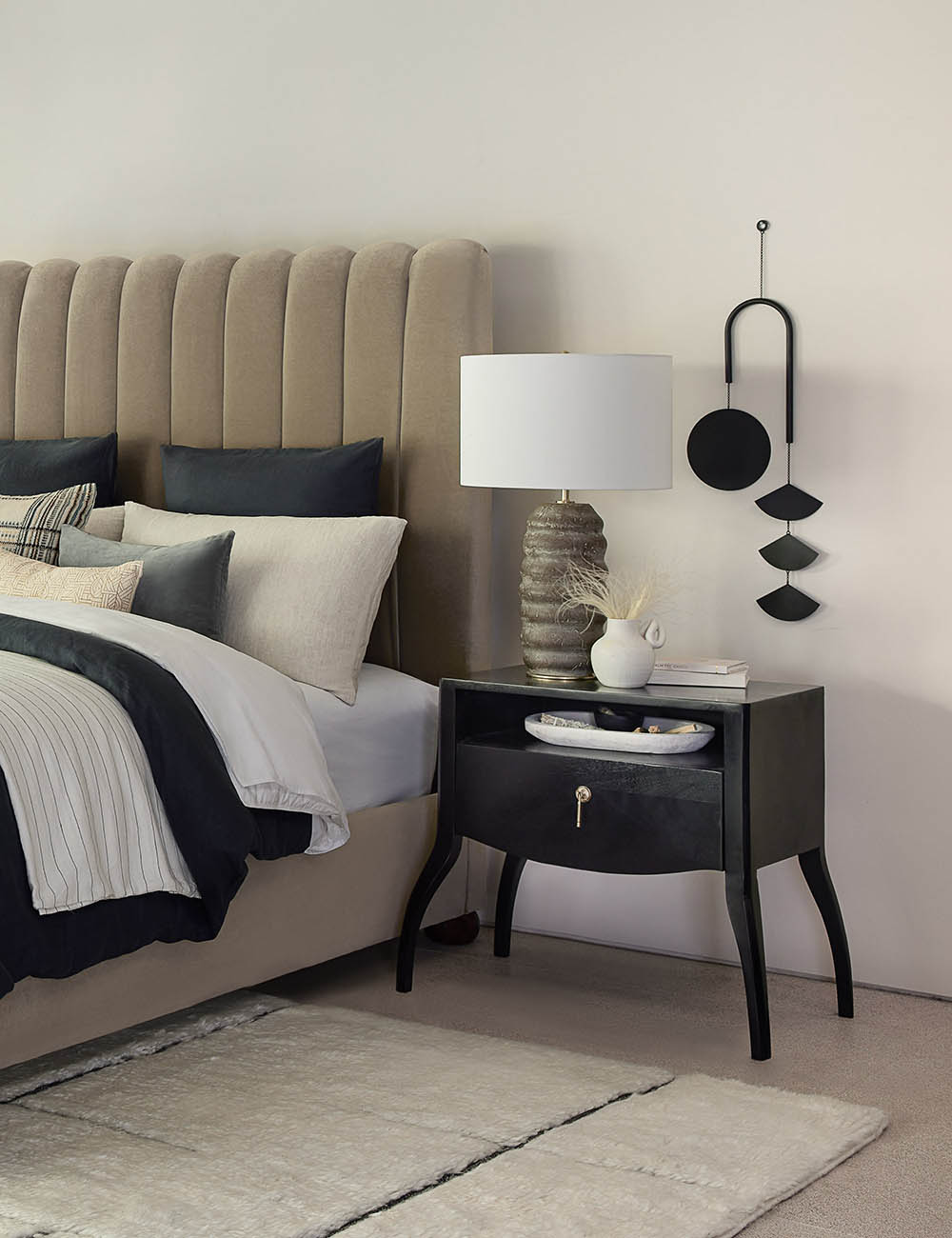 Ola Ceramic Table Lamp - Designer Table Lamp for Nightstands