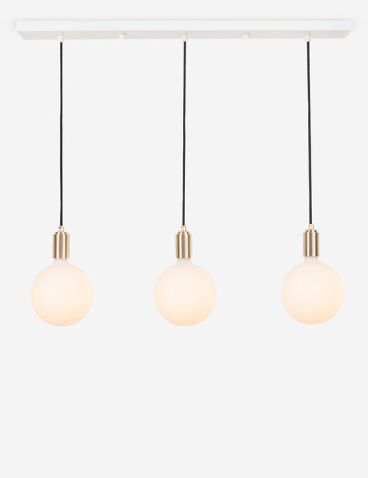 Triple Linear Pendant Light with Sphere IV - Linear Pendant Light