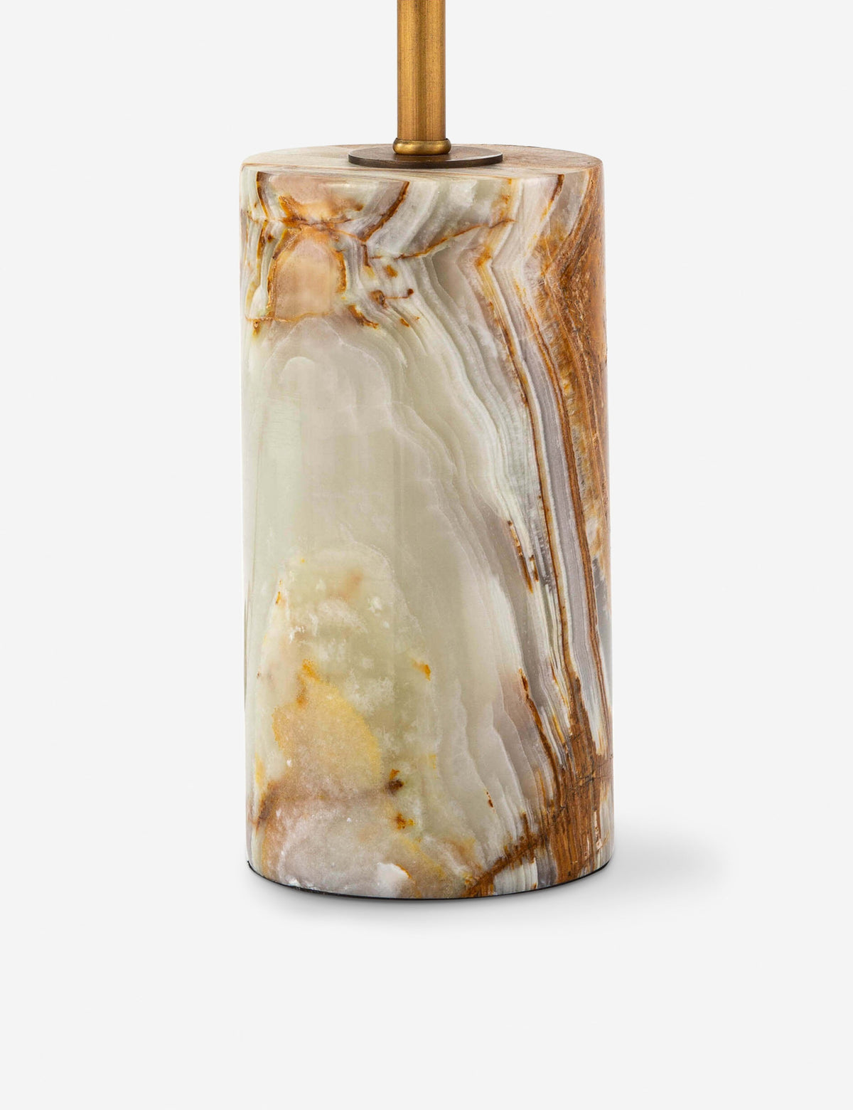 Jade and Brass Mini Table Lamp - Designer Table Lamp for Nightstands