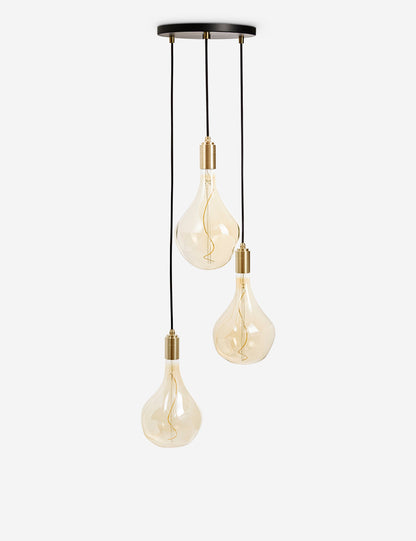 Triple Pendant Light with Voronoi II - Modern Ceiling Pendant Light