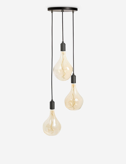 Triple Pendant Light with Voronoi II - Modern Ceiling Pendant Light