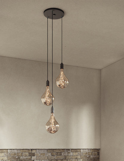 Triple Pendant Light with Voronoi II - Modern Ceiling Pendant Light