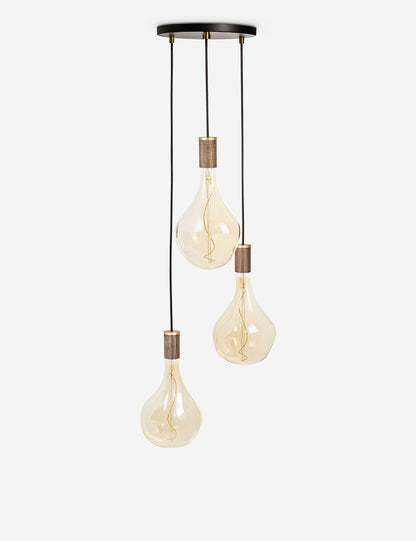 Triple Pendant Light with Voronoi II - Modern Ceiling Pendant Light