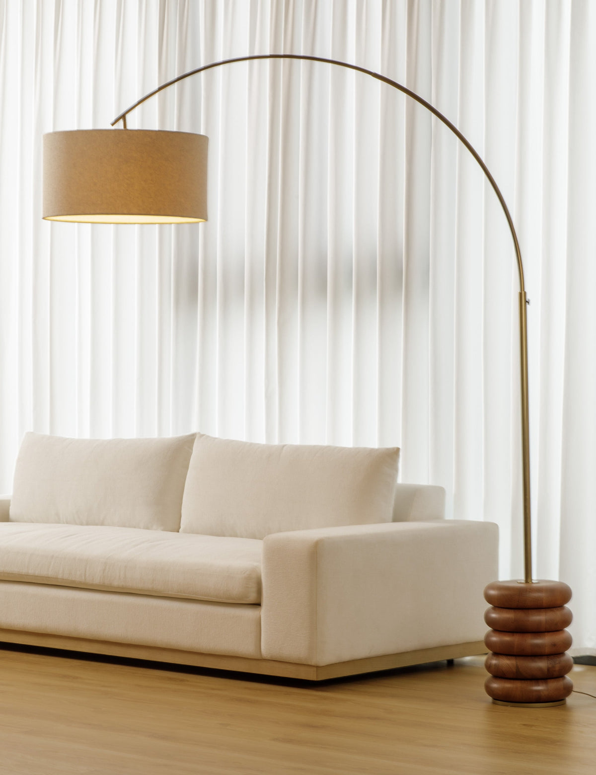 Linus Arc Floor Lamp - Living Room Floor Lamp for Living Rooms