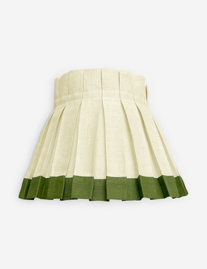 Color Block Classic Box Pleat Lampshade - Designer Table Lamp