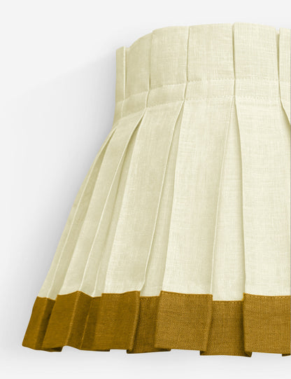 Color Block Classic Box Pleat Lampshade - Designer Table Lamp