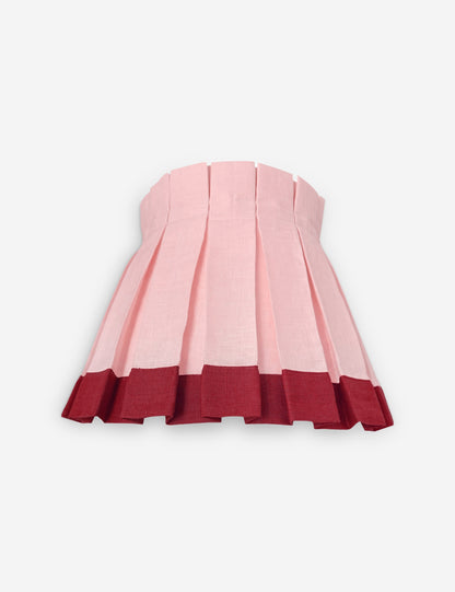 Color Block Classic Box Pleat Lampshade - Designer Table Lamp