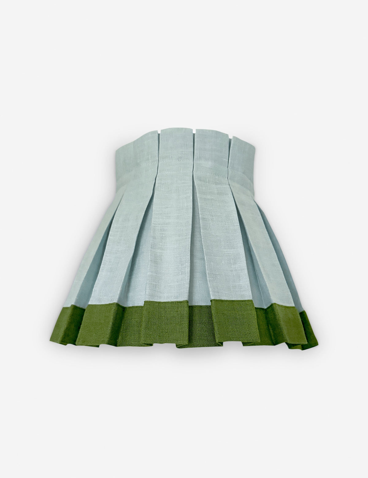 Color Block Classic Box Pleat Lampshade - Designer Table Lamp