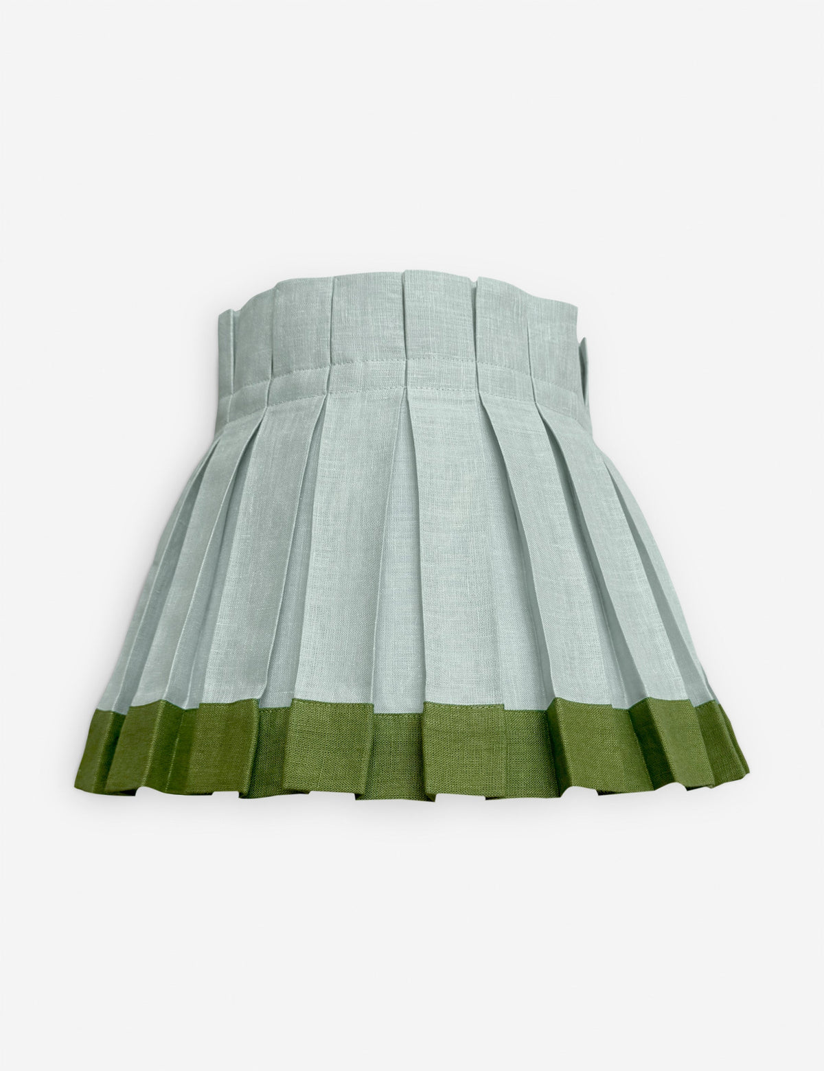 Color Block Classic Box Pleat Lampshade - Designer Table Lamp